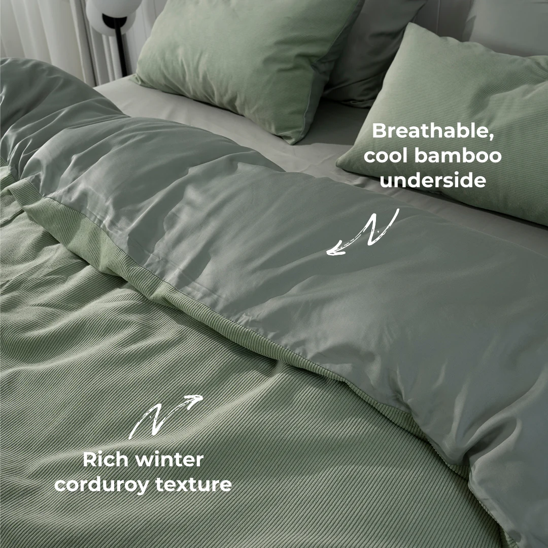 Corduroy Quilt Cover Set - Image 18
