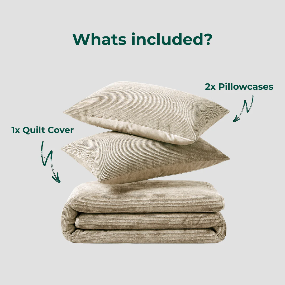 Corduroy Quilt Cover Set - Image 24