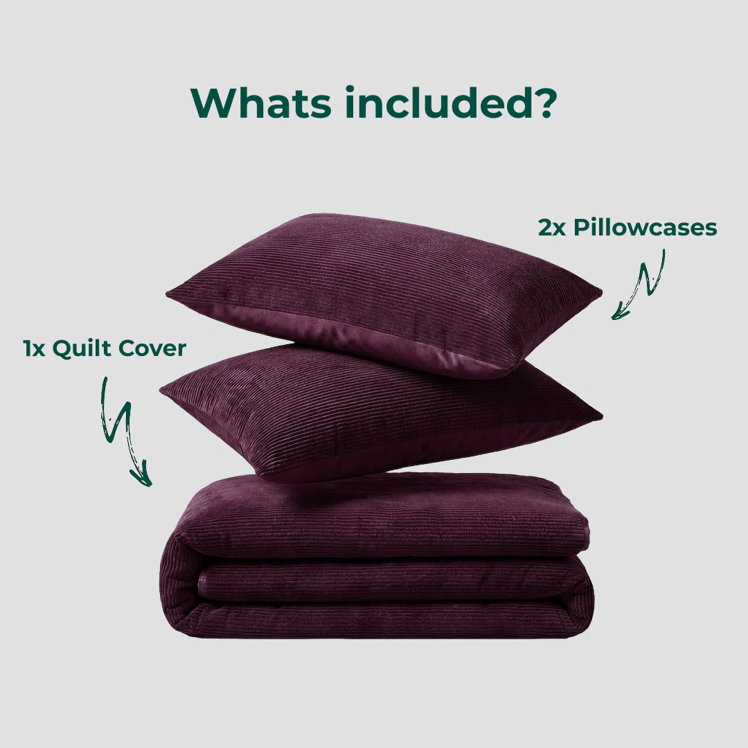Corduroy Quilt Cover Set - Image 3