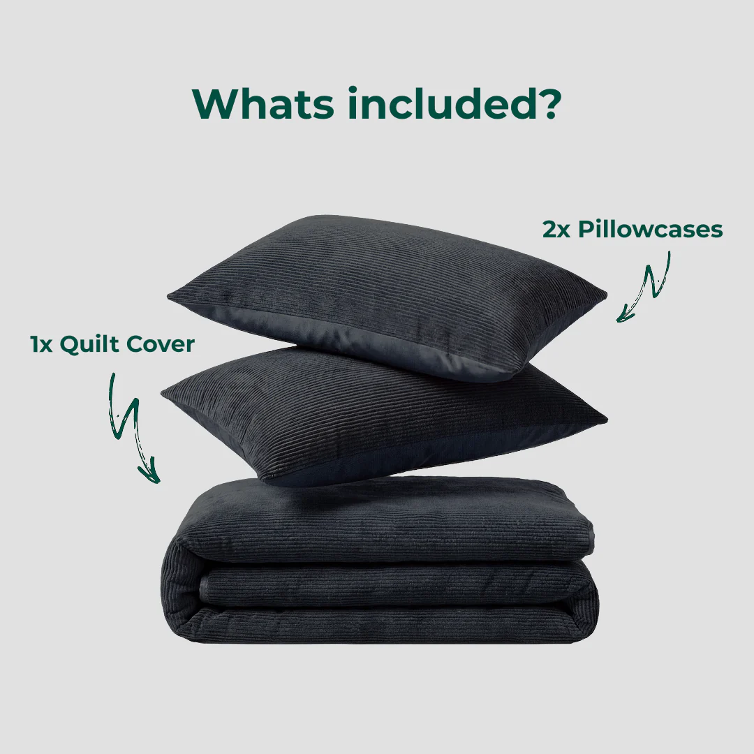 Corduroy Quilt Cover Set - Image 31