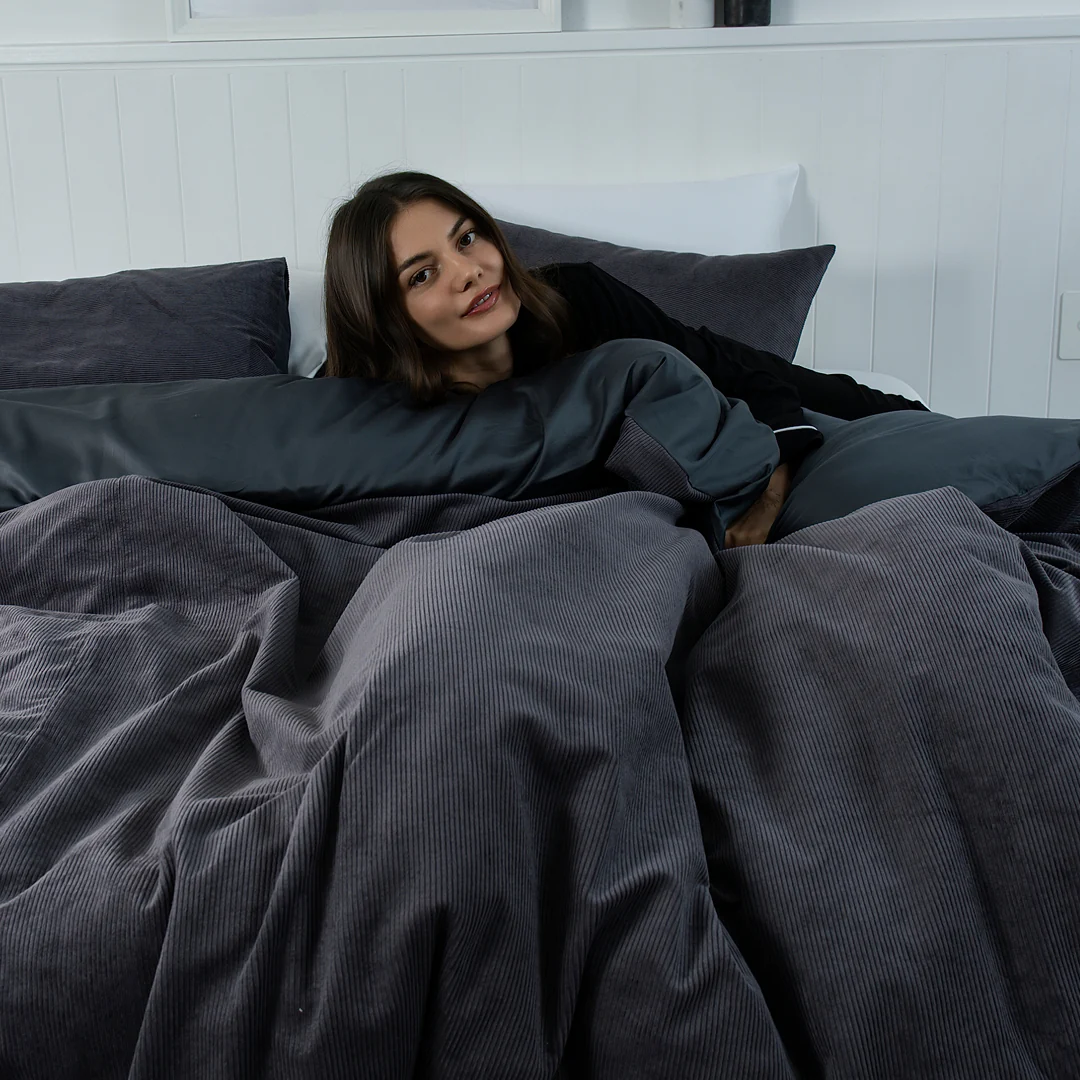 Corduroy Quilt Cover Set - Image 35